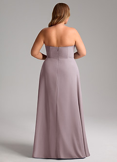 Azazie Wren Bridesmaid Dresses Dusk A-Line Side Slit Chiffon Convertible Dress image15