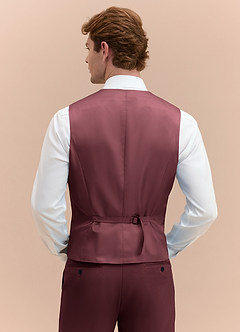 front James Cabernet Structured Stretch Suit Vest