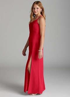 Azazie Becca Junior Scarlet Mermaid Chiffon Dress image6