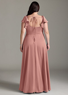 Azazie Bondi Bridesmaid Dresses Rosette A-Line Bow Stretch Satin Dress image8