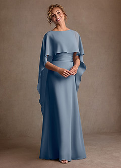 Azazie Marilla Mère de la mariée Robes Robe Trapèze en Mousseline de soie Plissée Violet Crépusculaire image6