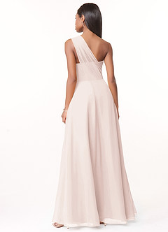Azazie Ashley Bridesmaid Dresses A-Line Ruched Chiffon Floor-Length Dress image3