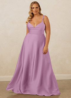 Christian Siriano Bridal for Azazie 1001 Bridesmaid Dresses Wisteria A-Line Sweetheart Neckline Stretch Satin Dress image11