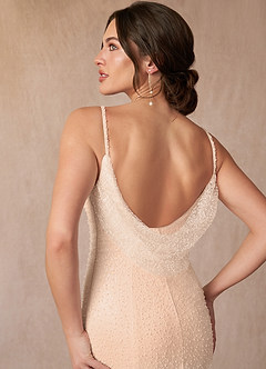 Azazie Eris Wedding Dresses Diamond White English Rose Mermaid V-Neck Beading Dress image5
