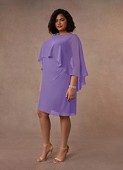 Azazie Mirra Mother of the Bride Dresses Tahiti Sheath Scoop Pleated Chiffon Dress image8