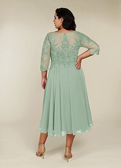Azazie Marge Mother of the Bride Dresses Agave A-Line Scoop Lace Chiffon Dress image8