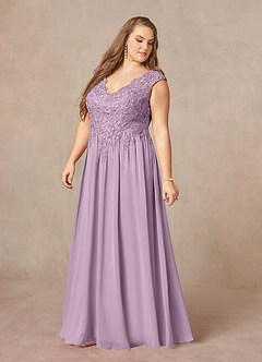 Azazie Amethyst Mother of the Bride Dresses Wisteria A-Line V-Neck Sequins Chiffon Dress image12