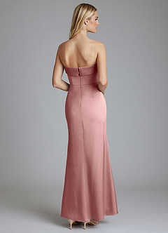 Azazie Aretha Bridesmaid Dresses Dusty Rose A-Line Strapless Stretch Satin Convertible Dress image2