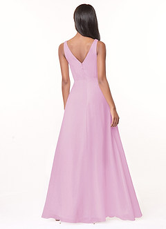 Azazie Nala Bridesmaid Dresses Candy Pink A-Line Pleated Chiffon Dress image2