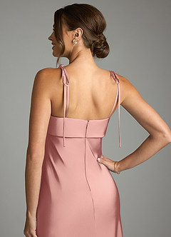 Azazie Ellia Brudtärnklänningar Klä av Tubklänning i Stretch Satin Rosett Rosett image6