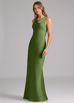 Azazie Allettie Bridesmaid Dresses Juniper Mermaid Stretch Satin Dress image4