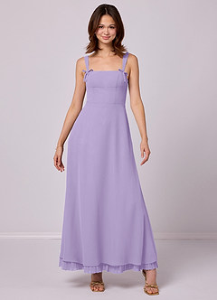 Barbie ♥ Azazie Bridesmaid Dresses Lilac A-Line Pleated Chiffon Dress image3