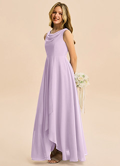 Azazie Mannie Junior Klä av A-Line i Chiffong Plisserad image4