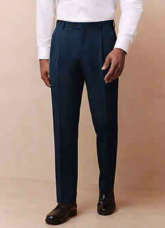 front Owen Navy Blue Lightweight Tailored Dress Pants