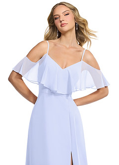 Azazie Jean Bridesmaid Dresses Lavender A-Line Chiffon Convertible Dress image6