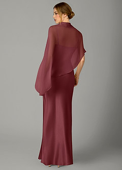 Azazie Jaleesa Bridesmaid Dresses Desert Rose A-Line High Neck Stretch Satin Dress image6