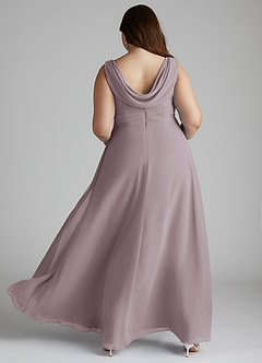 Azazie Karina Bridesmaid Dresses Dusk A-Line Pleated Chiffon Dress image9
