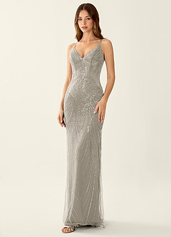 Magnolia Silver Mermaid Sequined embroidery Prom Dress image4