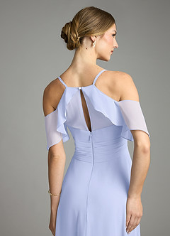 Azazie Dakota Bridesmaid Dresses Lavender A-Line V-Neck Pleated Chiffon Dress image6