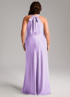 Azazie Doretta Bridesmaid Dresses Lilac Mermaid Pleated Stretch Satin Dress image10
