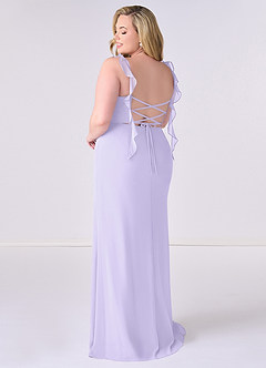 Barbie ♥ Azazie Bridesmaid Dresses Lilac Mermaid Corset Chiffon Dress image8