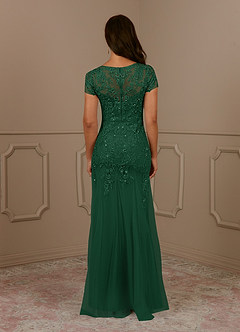 Azazie Laurie Mother of the Bride Dresses Dark Green Mermaid Scoop Sequins Tulle Dress image6
