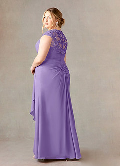 Azazie Birdie Mother of the Bride Dresses Tahiti A-Line Queen Anne Sequins Chiffon Dress image10