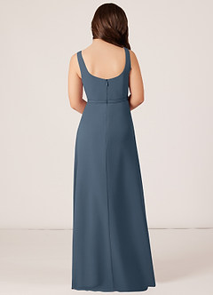 Azazie Renee Junior Neptune A-Line Side Slit Chiffon Dress image2