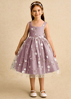 Azazie Bean Flower Girl Klänningar Klänning Balklänning i Tyll Ärmlös image1