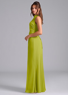 Azazie Evadne Suknie dla druhen Osłona Pofałdowany Szyfon Do ziemi Sukienka image6