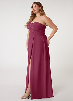 Azazie Arabella Allure Vestidos de damas de honor Vestido de Mora de Gasa de Corte en A Convertible con Escote de Corazón image16