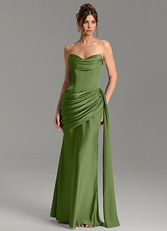 Azazie Zorah Bridesmaid Dresses Juniper Mermaid Corset Stretch Satin Convertible Dress image4