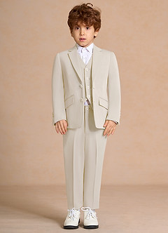 front Oliver Cream Boys 3-Piece Suit