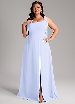 Azazie Debra Bridesmaid Dresses Lavender A-Line with Pockets Chiffon Convertible Dress image10