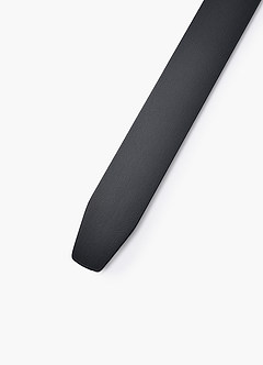 front Ceinture à boucle carrée en cuir texturé pour homme