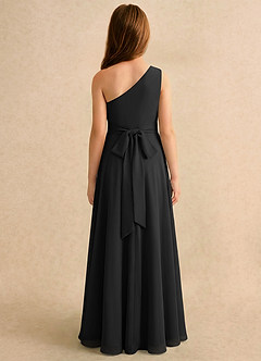 Azazie Puddles Girls Formal Flower Girl Klänningar Klä A-Line i Chiffong Ena axeln image2