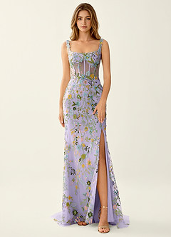 Posey Lilac Lace Mermaid Prom Dress image4