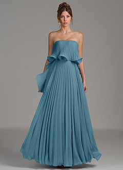 Azazie Alexia Abiti da Damigella Abito A-Line in Chiffon Drappeggiato Bermuda image4