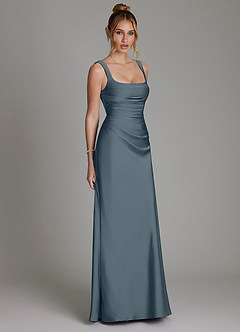 Azazie Agustina Brautjungfernkleider Meerjungfrau-Linie Korsett Stretch-Satin Kleid Zwielichtviolett image4