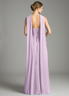 Azazie Ayla Abiti da Damigella Abito A-Line in Chiffon Scollo a Cuore Lilla Glassato image9