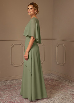 Azazie Bowie Kleider für die Brautmutter A-Linie Chiffon Kleid Pistazie image4