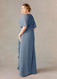 Azazie Carson Mother of the Bride Dresses Twilight A-Line V-Neck Lace Chiffon Dress image9