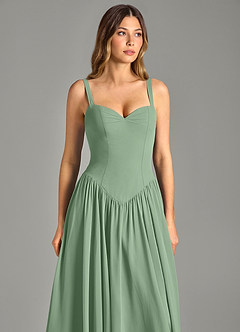 Azazie Evadina Suknie dla druhen Linia A Gorset Szyfon Do ziemi Sukienka image6