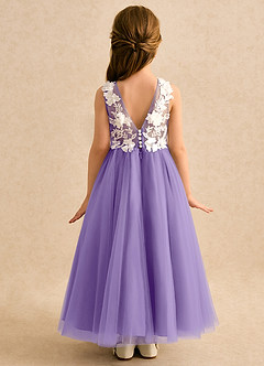 Azazie Mixie Flower Girl Dresses Tahiti Ball-Gown Lace Dress image4