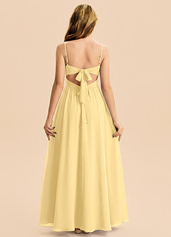 Azazie Zeya Junior Butter A-Line Chiffon Dress image2
