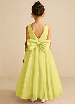 Azazie Pumpkin Flower Girl Dresses Canary A-Line Convertible Tulle Dress image6