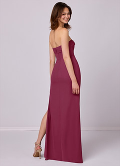 Barbie ♥ Azazie Bridesmaid Dresses Mulberry Sheath Strapless Chiffon Convertible Dress image6