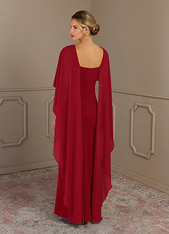 Azazie Dion Mother of the Bride Dresses Scarlet Sheath Scoop Stretch Crepe Dress image2
