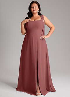 Azazie Debra Bridesmaid Dresses Amethyst A-Line with Pockets Chiffon Convertible Dress image3