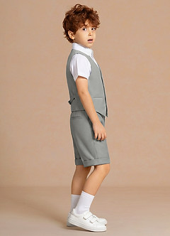 front Oliver Gris Ensemble 4 pièces pour garçon : gilet et short